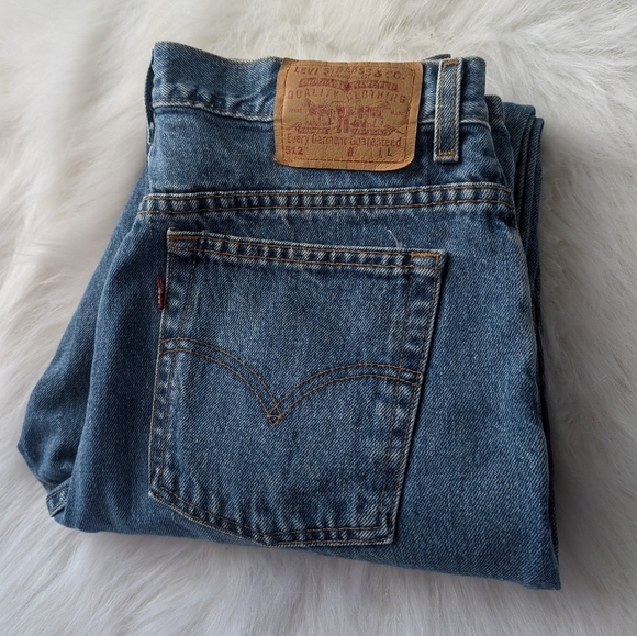 Rare Vintage Levis 512 Medium Wash High Waisted Jeans Waist 33" - Picture 11 of 14